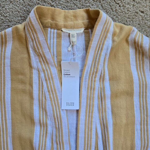 NWT Eileen Fisher Organic Cotton Kimono Robe Coverup Cardigan XXS - Picture 2 of 10